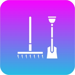 Shovel and rake Icon