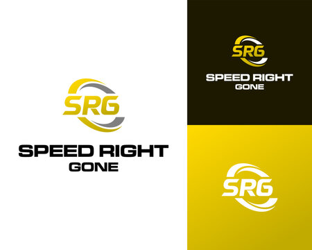SRG letters monogram sport and fitness logo design.