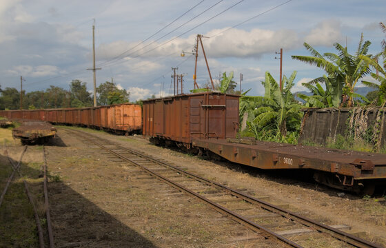 old train in the countryside