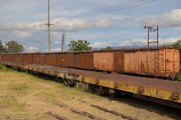 Obraz premium freight train on railway