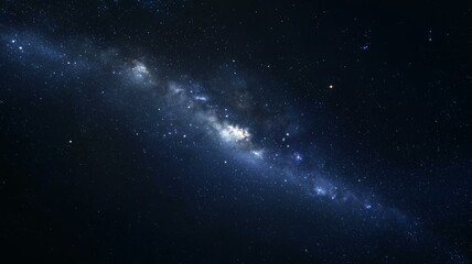 Fototapeta premium Ultra-realistic image of a starry night sky with the Milky Way galaxy visible across the horizon 