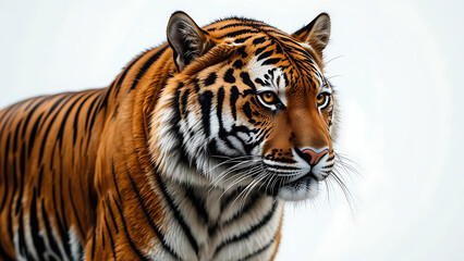 Obraz premium Majestic tiger stalking prey jungle habitat wildlife photography vibrant environment close-up nature's beauty