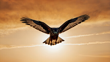 Naklejka premium silhouette of birds ai