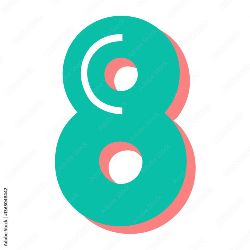Aufkleber bold and stylish number 