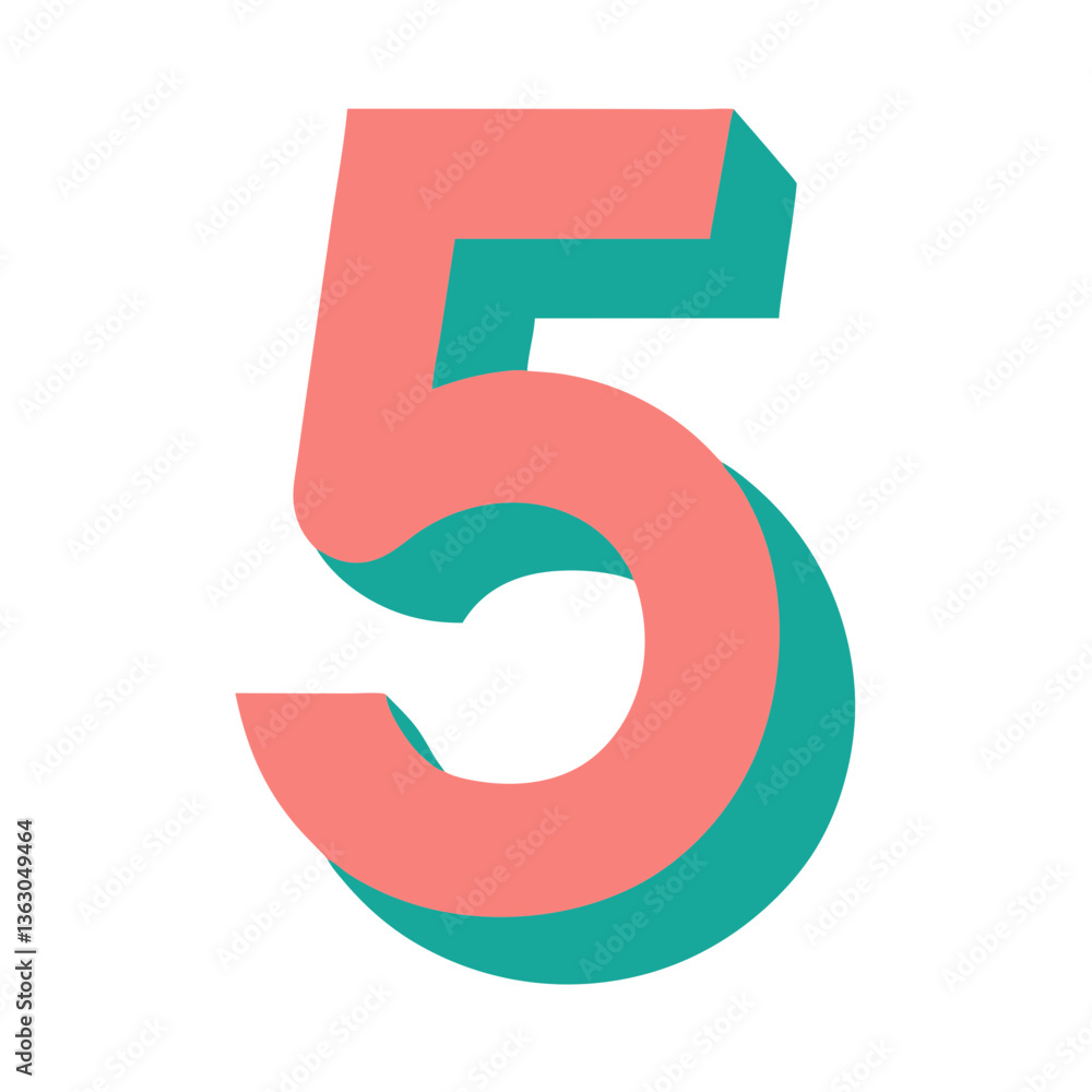 Poster a 3d render of the number 