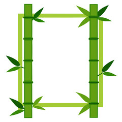 a vibrant bamboo frame design with a clean, modern aesthetic and decorative elements. The frame is a great addition to any artwork and creates a sense of peace and harmony