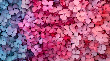 Fototapeta premium Vibrant Hydrangea Petals: A Close-Up Floral Texture AI Generated