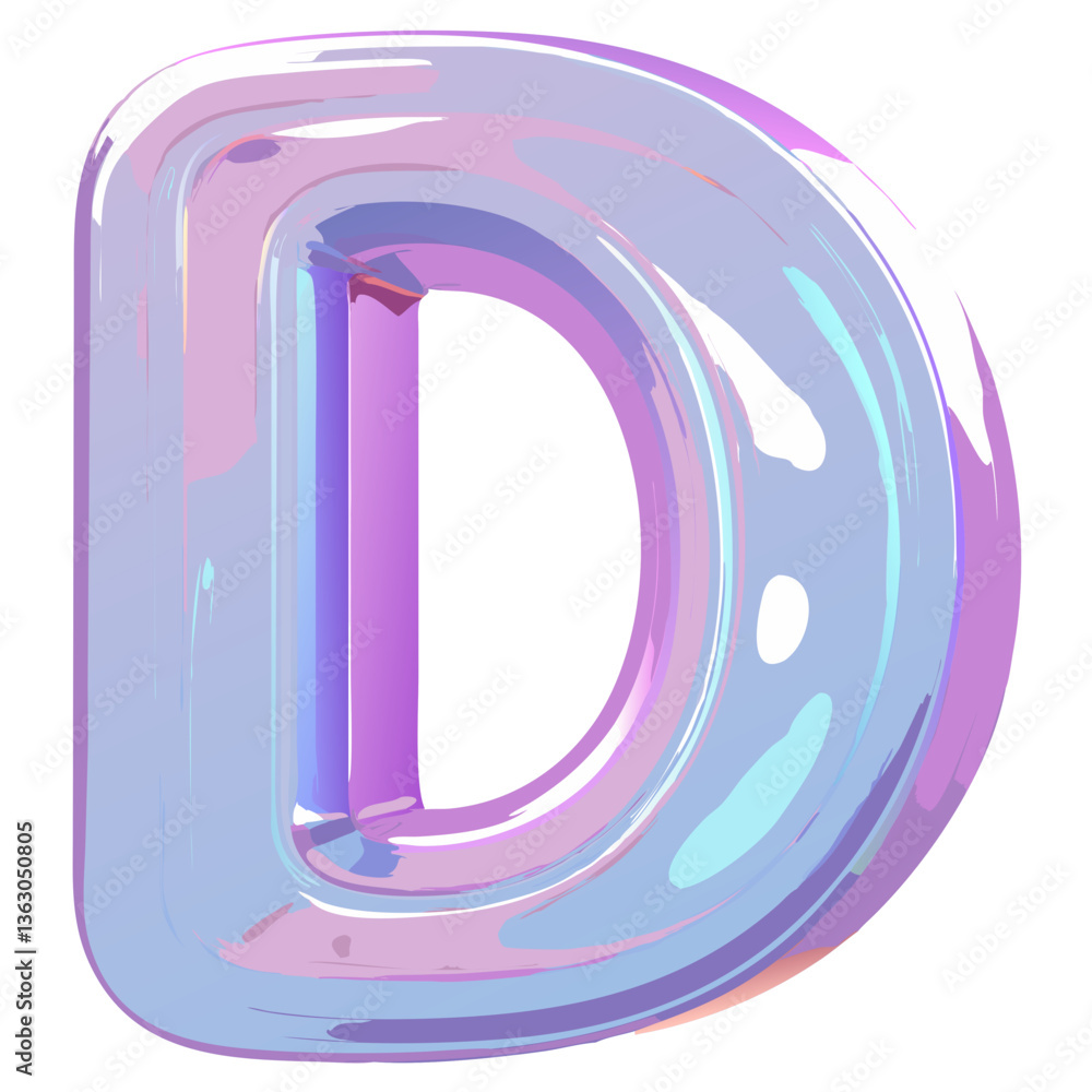 Poster 3d-rendered iridescent 