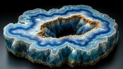 Stunning agate slice with intricate patterns