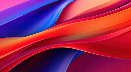 Colorful flowing curved layered abstract artwork creating vibrant visual interest