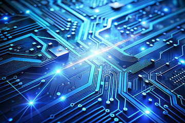 Fototapeta premium high tech circuit board isolated on white background PNG, AI GENERATED