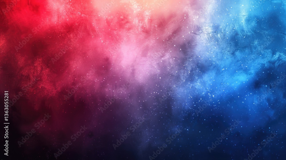 Poster abstract gradient waves in pink and blue hues. background image of red and blue contrast gradient co