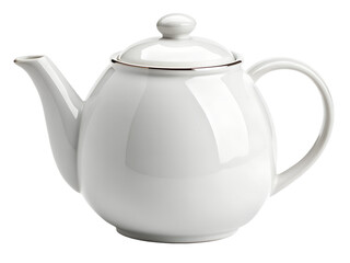Obraz premium White ceramic teapot isolated on a white background