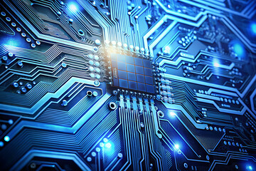  high tech circuit board isolated on white background PNG, AI GENERATED