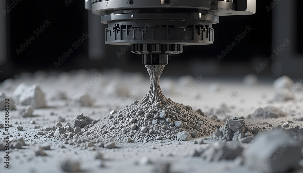 Poster precision machining: a close-up shot showcases a cnc machine in action, precisely sculpting material