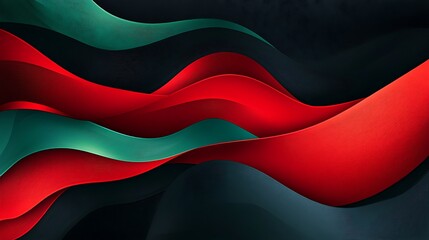 Naklejka premium Fluid Red and Teal Abstract 3D Render AI Generated