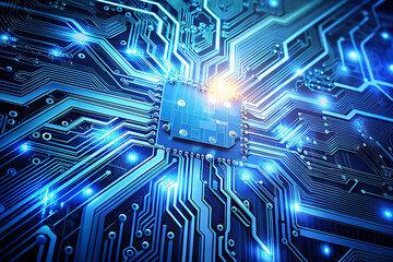  high tech circuit board isolated on white background PNG, AI GENERATED