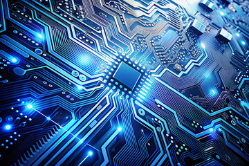  high tech circuit board isolated on white background PNG, AI GENERATED