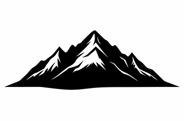 mountain silhouette black vector