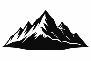 mountain silhouette black vector