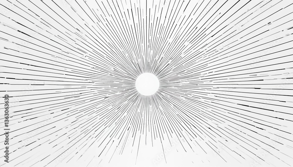 Aufkleber radiating lines creating dynamic energy burst abstract art digital design minimalist style aerial pe