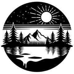 Sunset Silhouette Vector