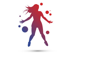 ragazza, saltare, sagoma, allegria, felicità, leggerezza, salto