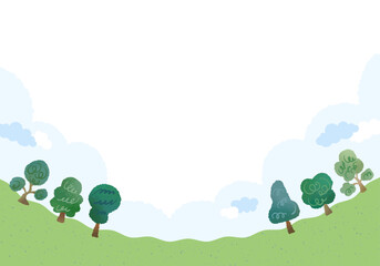 木の風景イラスト
