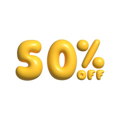 50Percent Promotion Sale Off yellow color