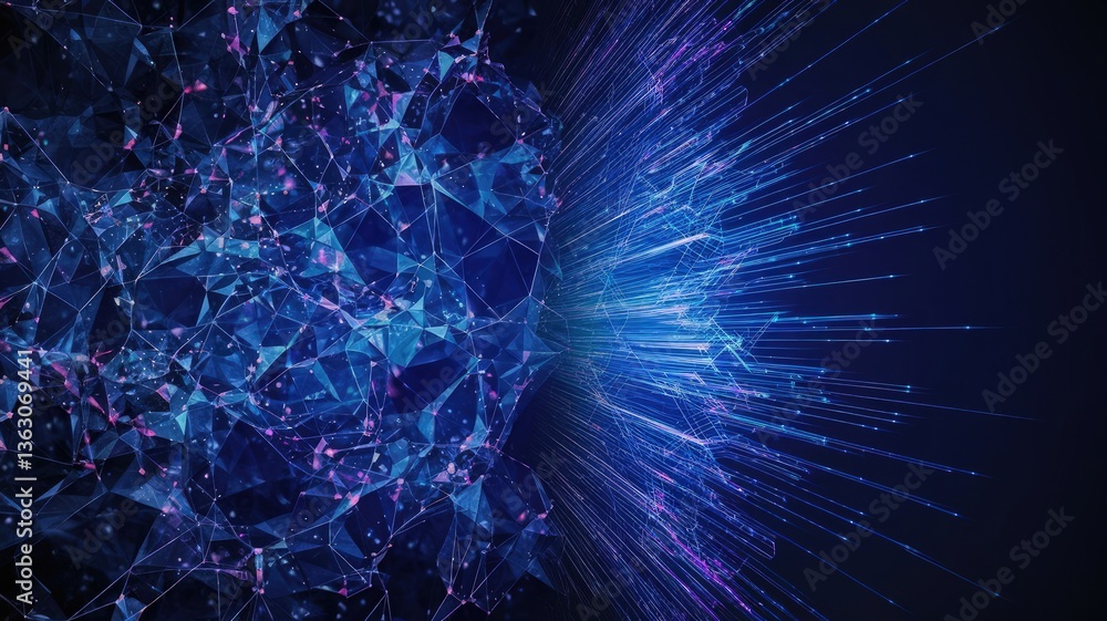 Poster digital fusion: a dynamic digital representation unfolds, showcasing a captivating synergy of data a