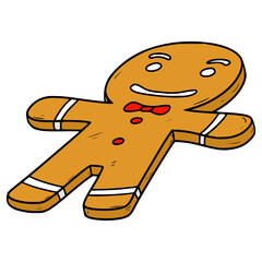 gingerbread illustration hand drawn isolated vector