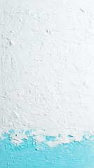 A vibrant mural featuring swirling patterns of white and blue hues, creating a dynamic visual effect on a textured wall, enhancing the space with a fresh, artistic ambiance.