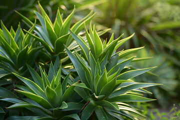 Obraz premium Growth and myriad benefits of Yucca Plant in Natural Environment - Medicinal Usage, Ecosystem Importance and Resilience