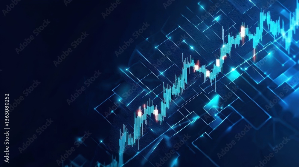 Poster market trends analysis financial sector graph visualization digital environment aerial view data ins