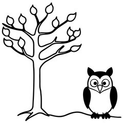 owls on tree
