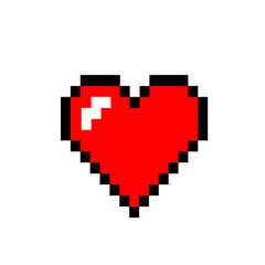 pixel heart with arrow