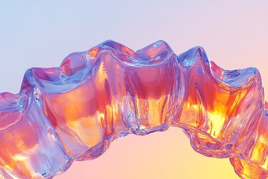 Abfraction of anterior teeth. Medically accurate 3D illustration