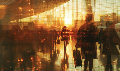 Ephemeral Journeys: Travelers in Motion Through Light and Transit