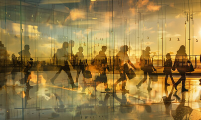 Ephemeral Journeys: Travelers in Motion Through Light and Transit