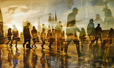Ephemeral Journeys: Travelers in Motion Through Light and Transit