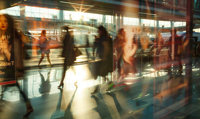 Ephemeral Journeys: Travelers in Motion Through Light and Transit