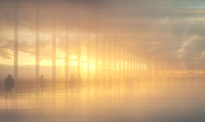 Ephemeral Journeys: Travelers in Motion Through Light and Transit