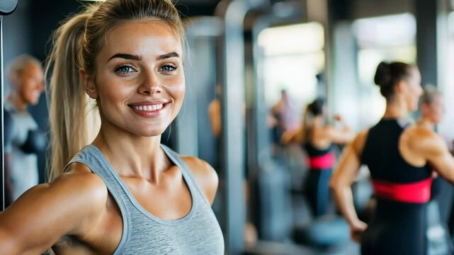 Group of Athletes Training in Gym for Better Lifestyle and Fitness Generative AI