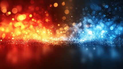 Obraz premium Abstract Fire and Ice: A Dualistic Visual Symphony