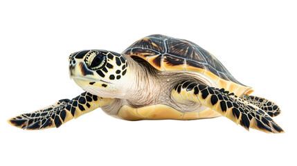 Fototapeta premium Sea Turtle Isolated on a Transparent Background