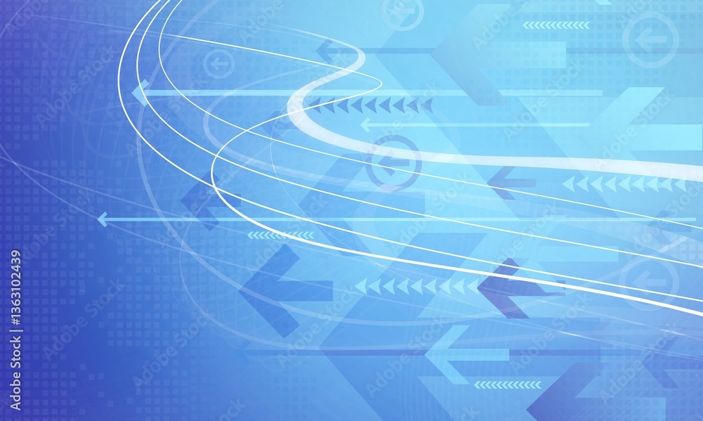 Poster abstract background of network technology with blue color