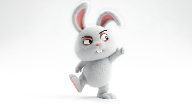 a rabbit lets dance cartoon