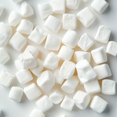 Collection of marshmallows, isolated on white background