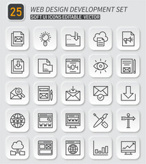 Fototapeta premium Comprehensive user interface icon collection for website and application development