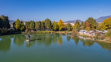Black Dragon Pool in Lijiang,Reflecting the Stunning Jade Dragon Snow Mountain,Surrounded by Serene Nature,Ancient Architecture,and Vibrant Culture